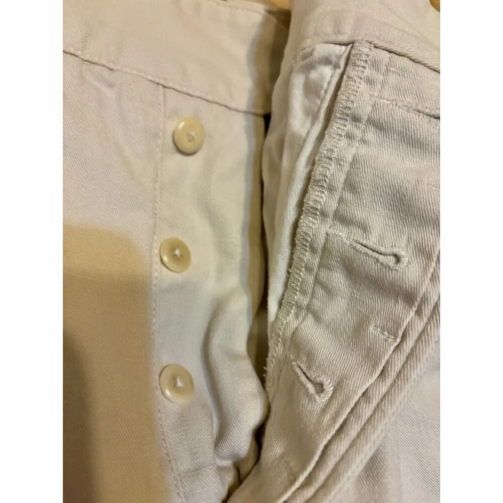 Banana Republic NWOT W Size 8 Cotton/Linen Cream Heritage Explorer Cargo Pants
